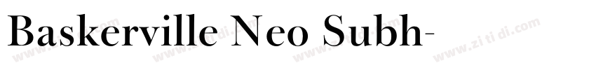Baskerville Neo Subh字体转换